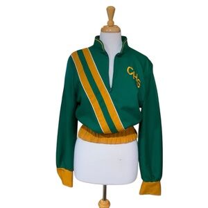 Vintage 70’s green and gold long sleeved pull over band jacket size M